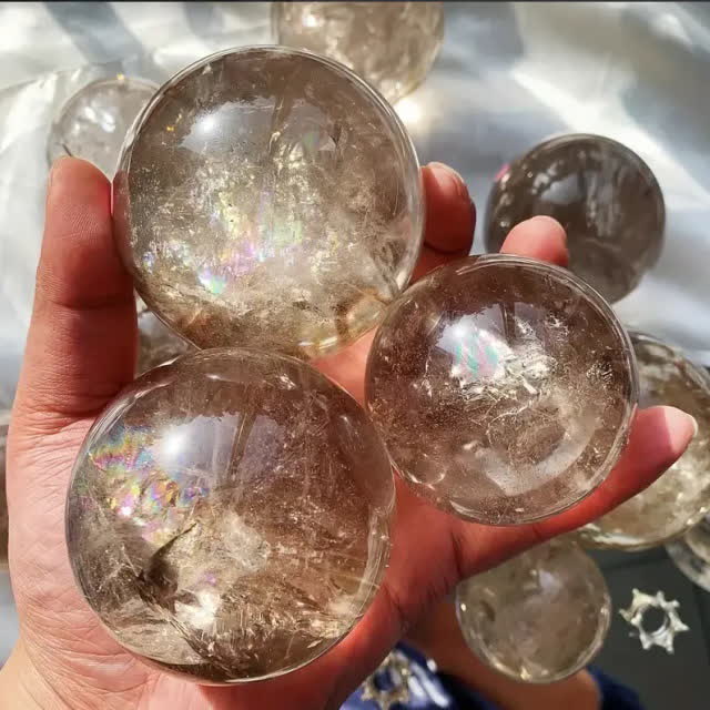 Olivenorma Natural Smoky Quartz Crystal Sphere