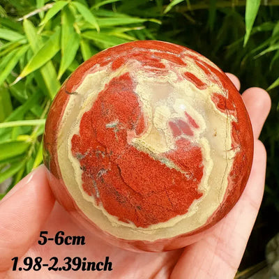 Olivenorma Natural Red Jasper Crystal Sphere