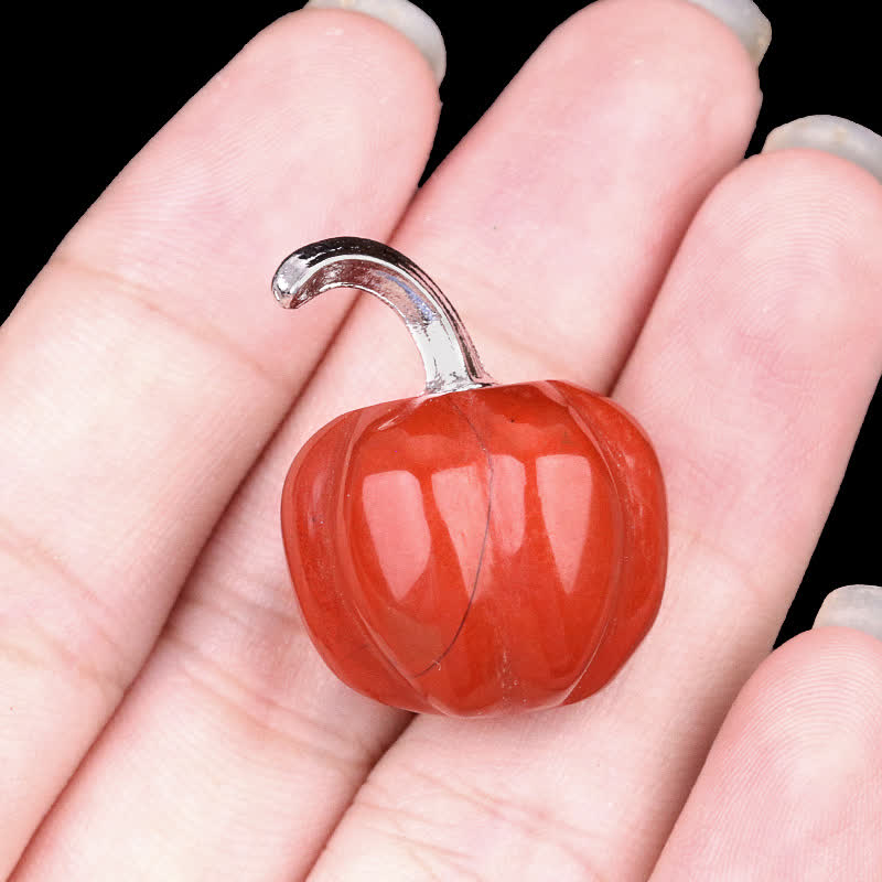 Olivenorma Natural Crystal Pumpkin Carving Gemstone Decoration