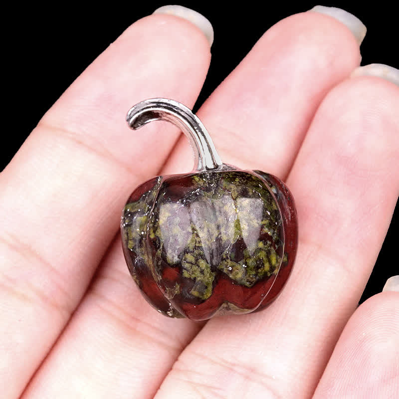 Olivenorma Natural Crystal Pumpkin Carving Gemstone Decoration