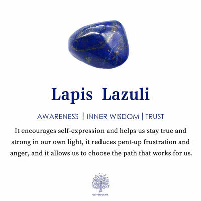 Olivenorma Natural Lapis Lazuli Obsidian Orgone Necklace