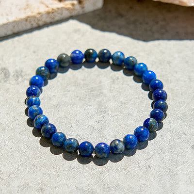 Olivenorma Natural 6mm Lapis Lazuli Beaded Bracelet