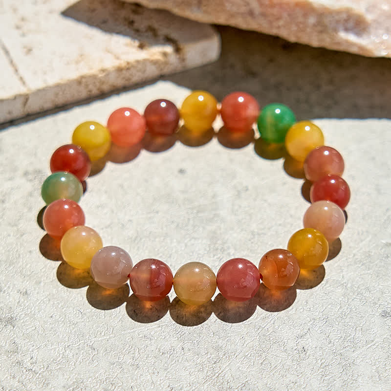 Olivenorma Natural Yanyuan Agate Beaded Bracelet