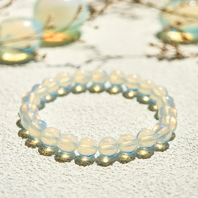 Olivenorma 6-10mm Natural Opalite Beaded Bracelet