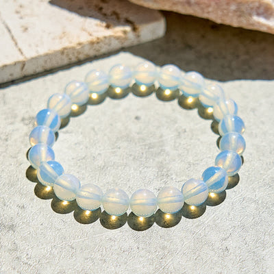 Olivenorma 6-10mm Natural Opalite Beaded Bracelet