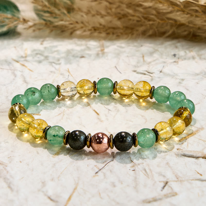 Olivenorma Natural Citrine Green Aventurine Success Bracelet