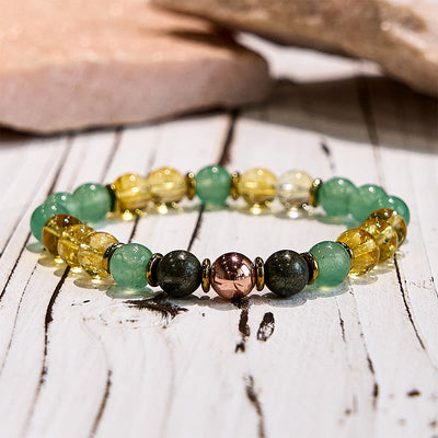 Olivenorma Natural Citrine Green Aventurine Success Bracelet