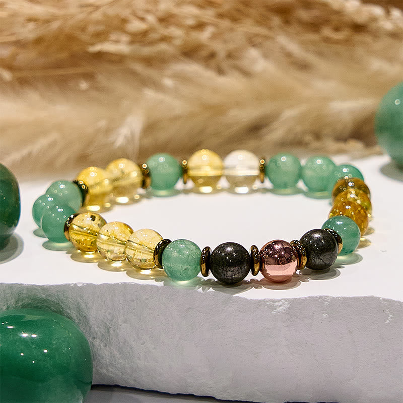 Olivenorma Natural Citrine Green Aventurine Success Bracelet