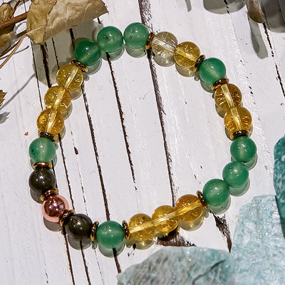 Olivenorma Natural Citrine Green Aventurine Success Bracelet