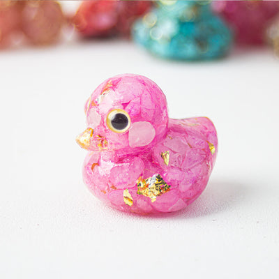 Olivenorma Natural Crystal Resin Duck Gemstone Decoration