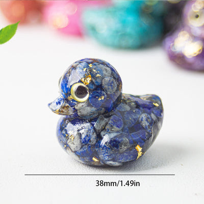 Olivenorma Natural Crystal Resin Duck Gemstone Decoration