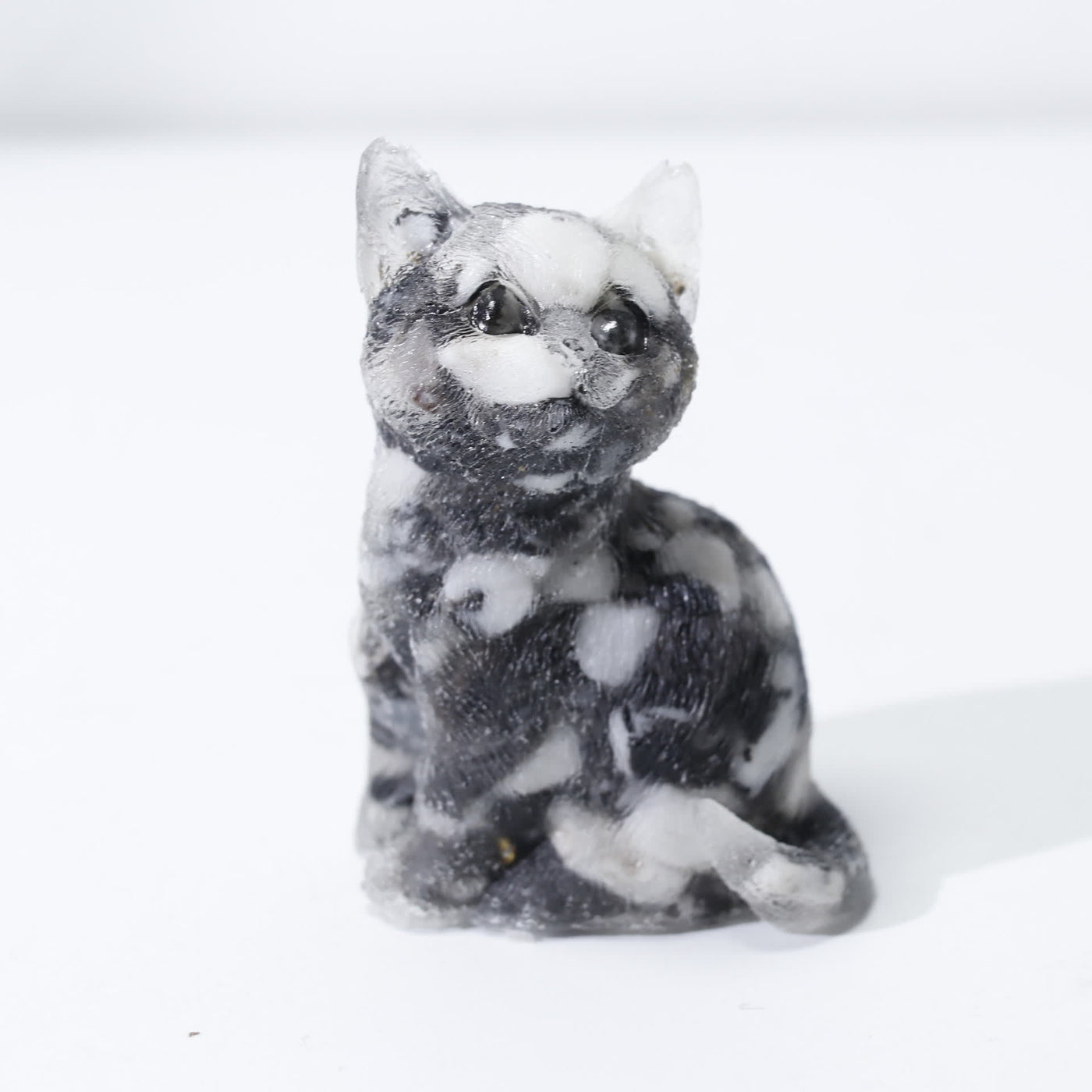 Olivenorma Crystal Resin Standing Cat Gemstone Decoration