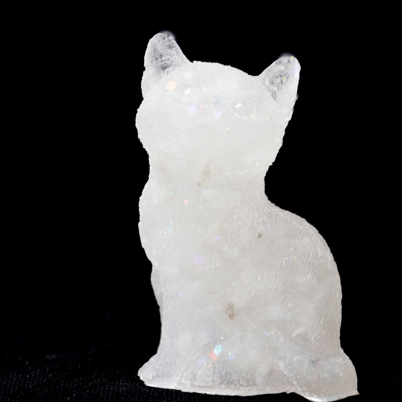 Olivenorma Crystal Resin Standing Cat Gemstone Decoration