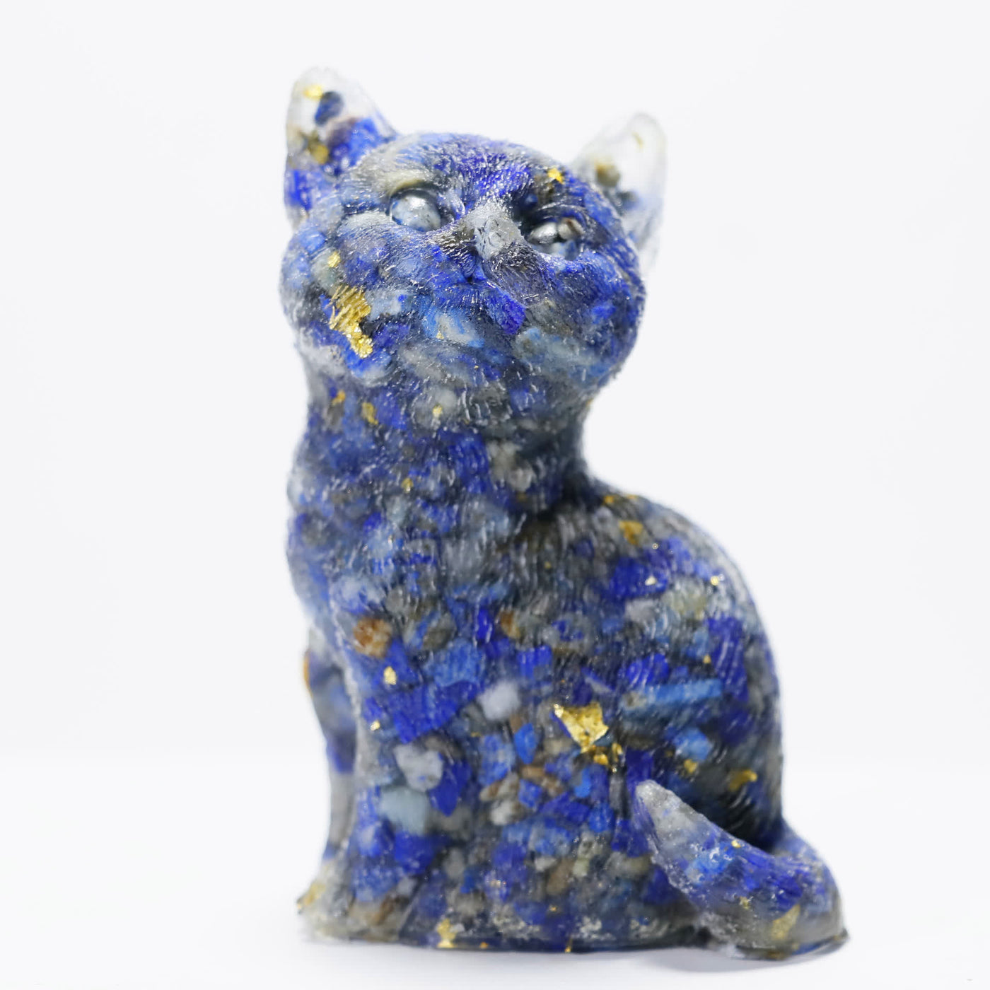 Olivenorma Crystal Resin Standing Cat Gemstone Decoration