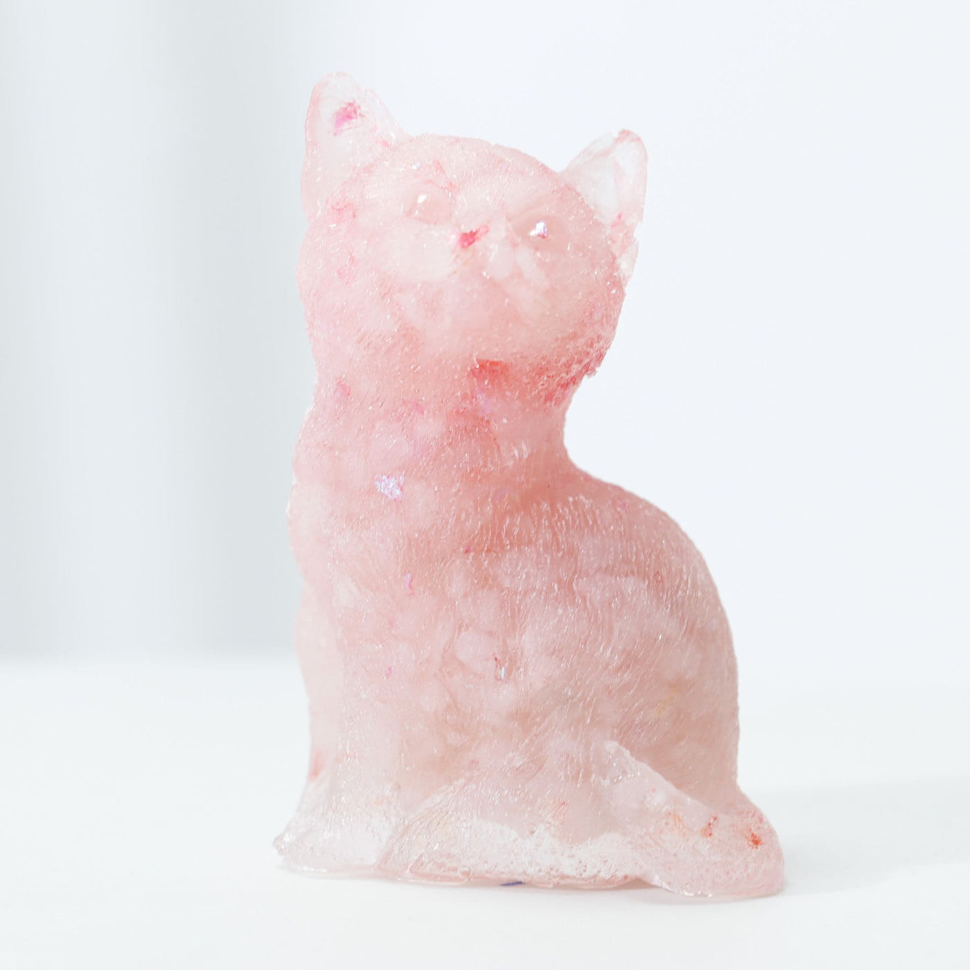 Olivenorma Crystal Resin Standing Cat Gemstone Decoration