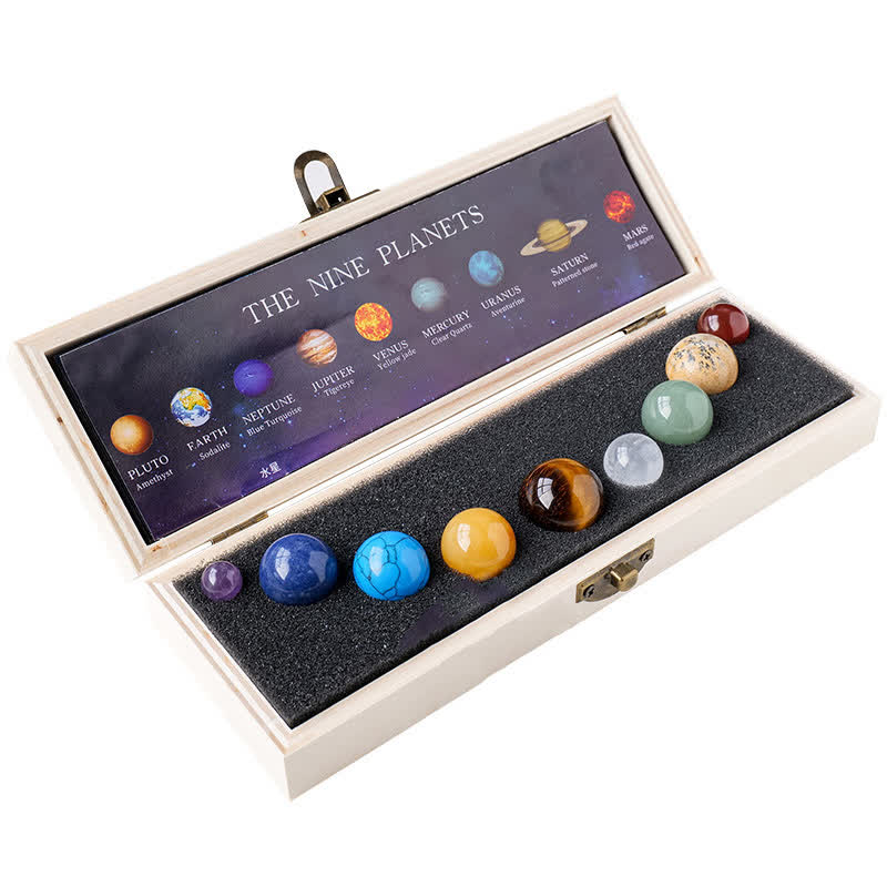 Olivenorma Nine Planets Crystal Sphere Set