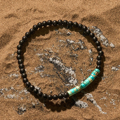 Olivenorma Roller Bead Obsidian Emperor Stone Beaded Bracelet