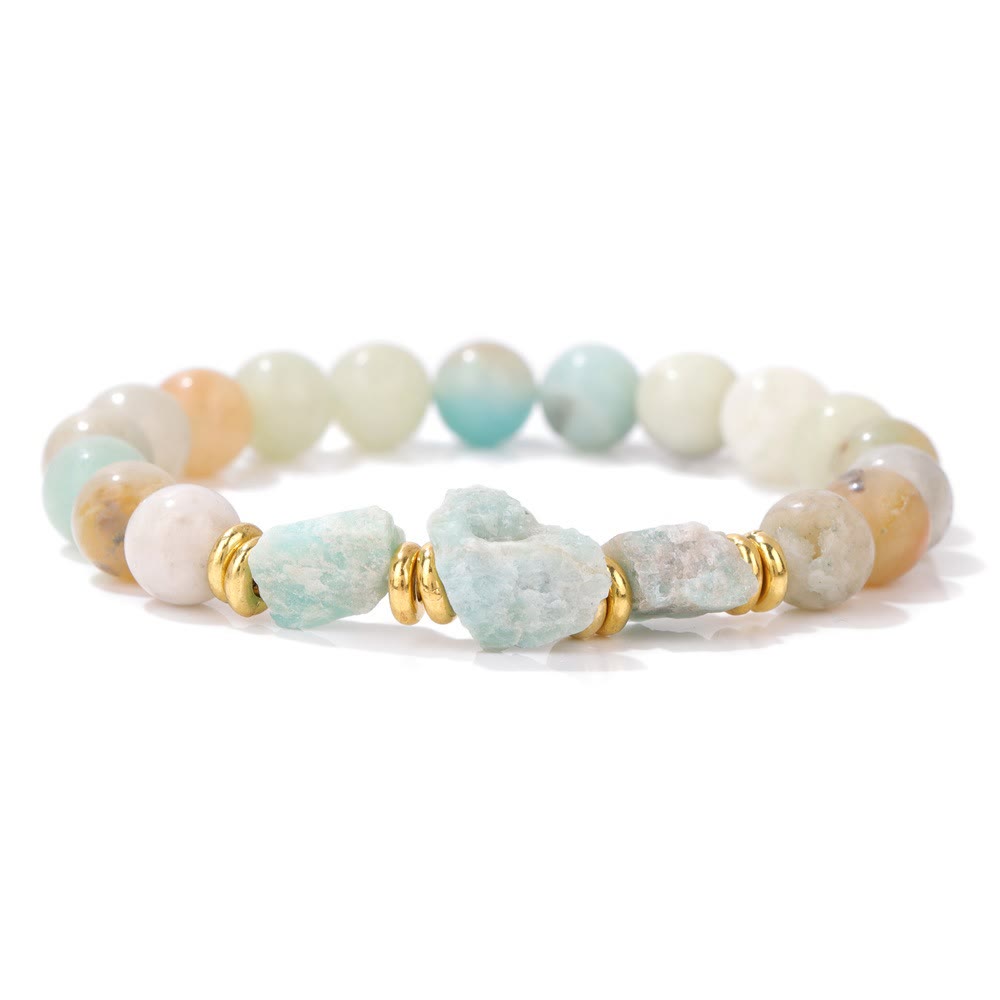 Olivenorma Natural Rough Gemstone Beaded Bracelet