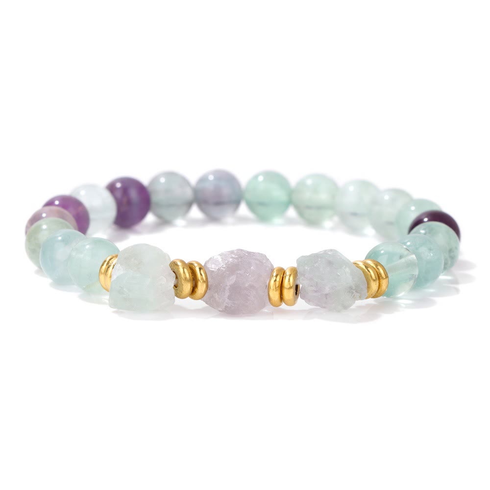 Olivenorma Natural Rough Gemstone Beaded Bracelet