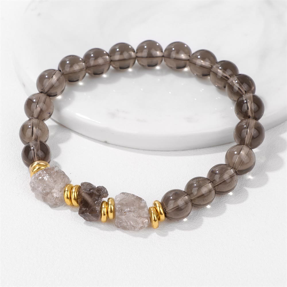 Olivenorma Natural Rough Gemstone Beaded Bracelet