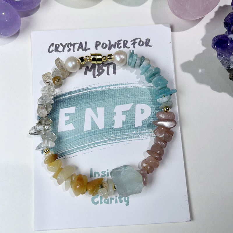 Olivenorma Natural Crystal MBTI Gem Personality Bracelet