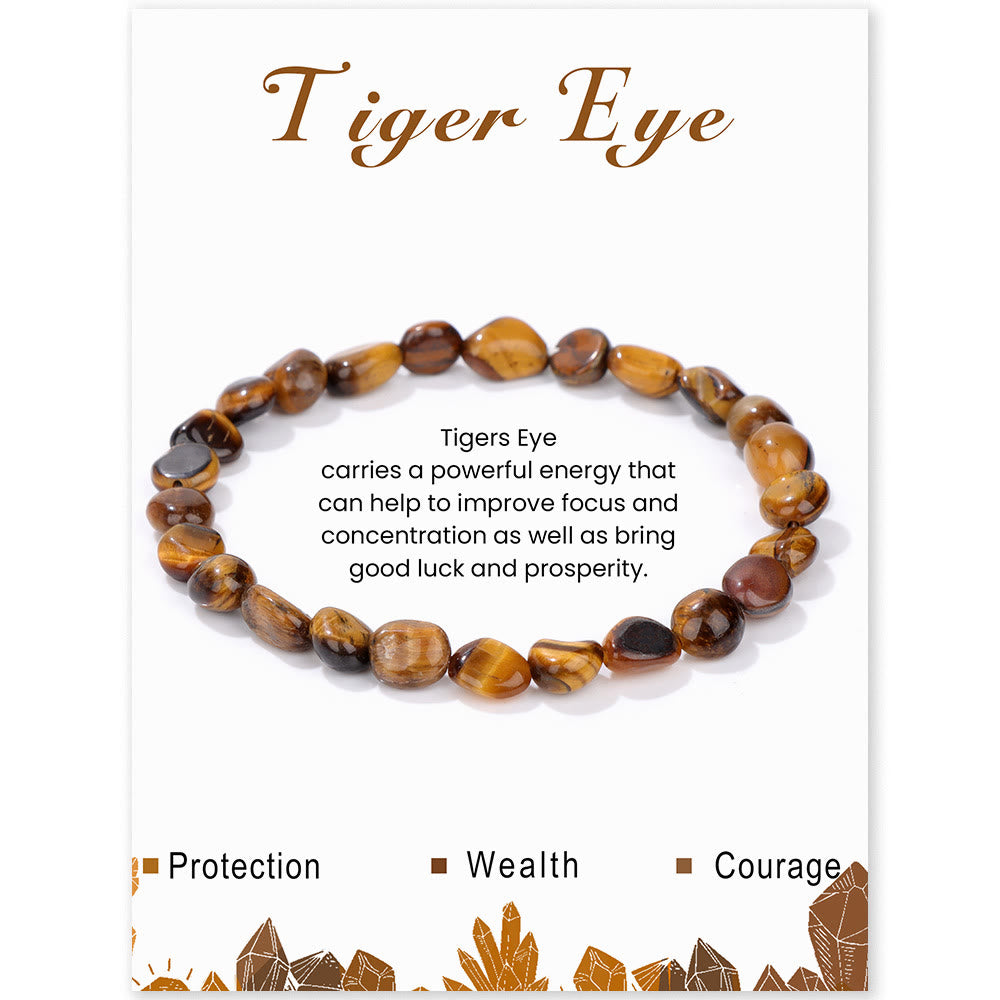 Olivenorma Irregular Gemstone Adjustable Healing Bracelet