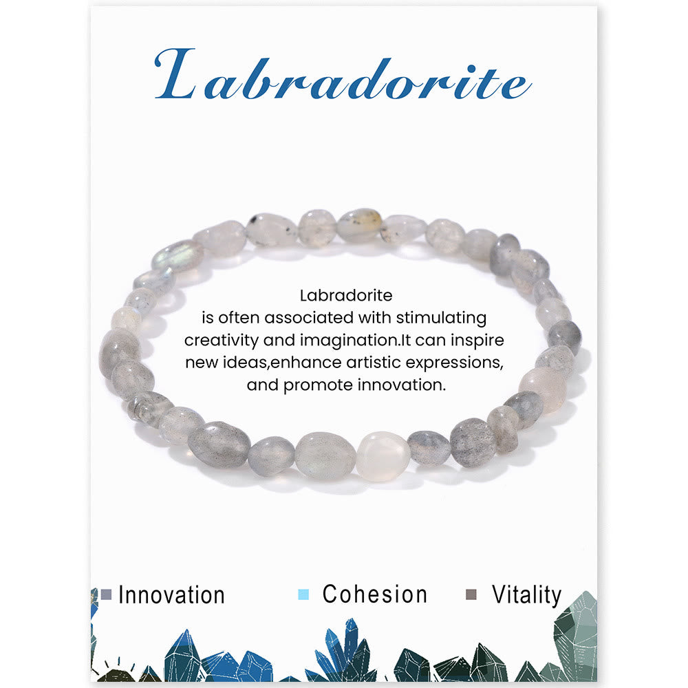 Olivenorma Irregular Gemstone Adjustable Healing Bracelet