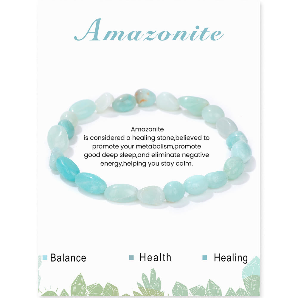 Olivenorma Irregular Gemstone Adjustable Healing Bracelet