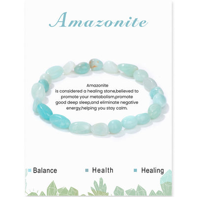 Olivenorma Irregular Gemstone Adjustable Healing Bracelet