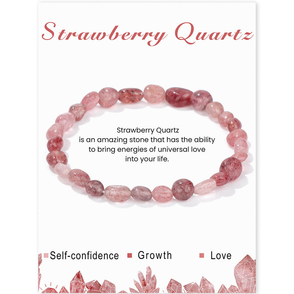 Olivenorma Irregular Gemstone Adjustable Healing Bracelet