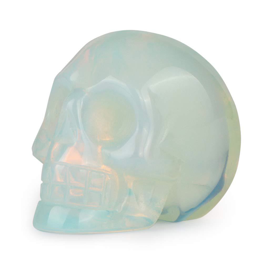 Olivenorma Natural Clear Crystal Gemstone Decoration Crystal Skull