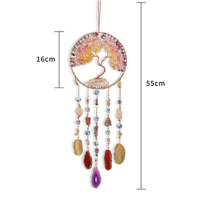 Olivenorma Citrine Fluorite Tree of Life Wind Chime