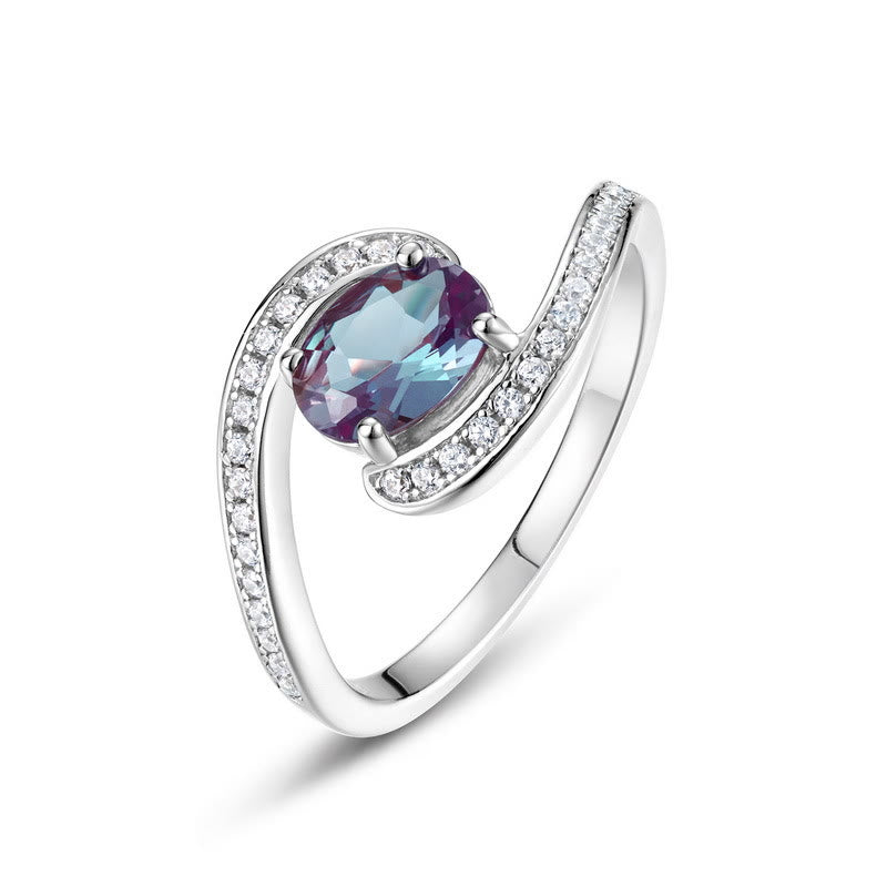 Olivenorma Natural Alexandrite Eye Shaped Ring