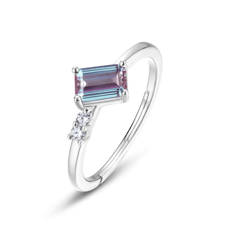 Olivenorma Natural Alexandrite Geometric Strip Ring