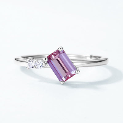 Olivenorma Natural Alexandrite Geometric Strip Ring