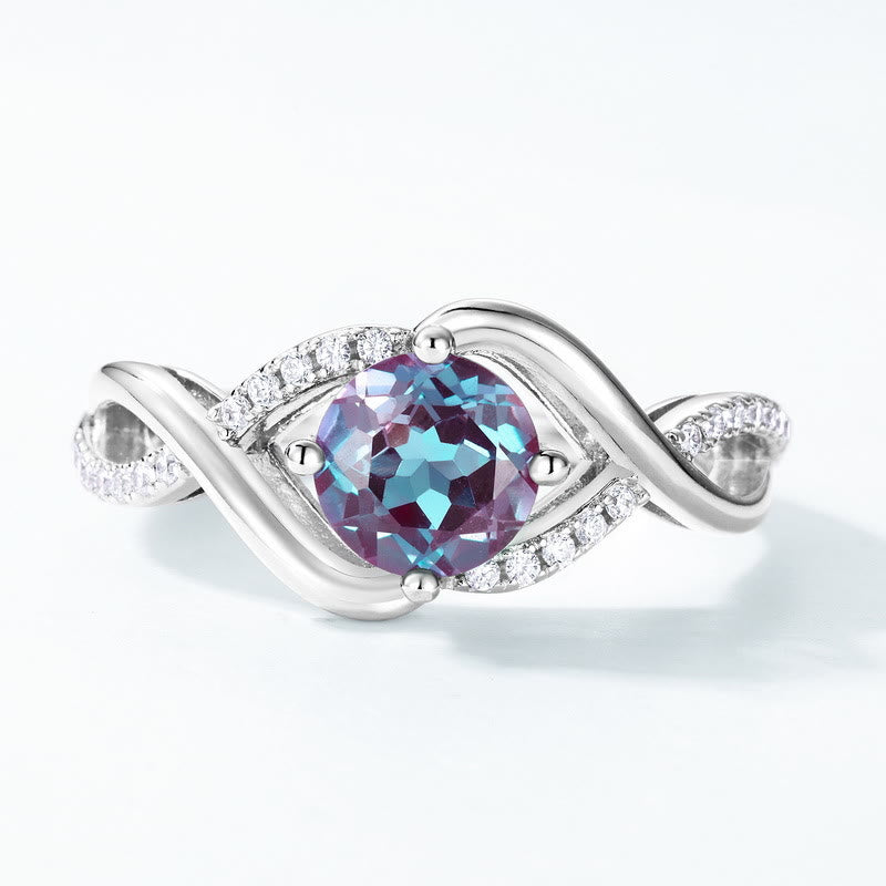 Olivenorma Natural Alexandrite Wave Shape Ring