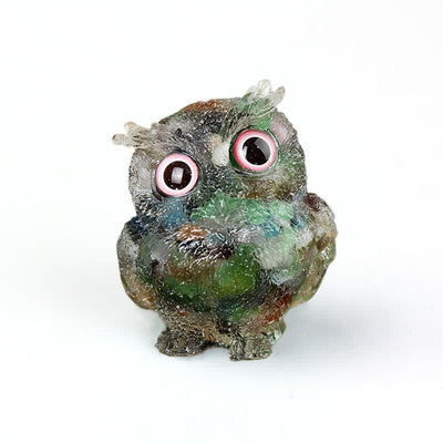 Olivenorma Wise Guardian Crystal Owl  Figurine Gemstone Decoration - Cat's Eye Stone - 2.08''(L) * 1.57''(W) * 1.45''(H) - image 10