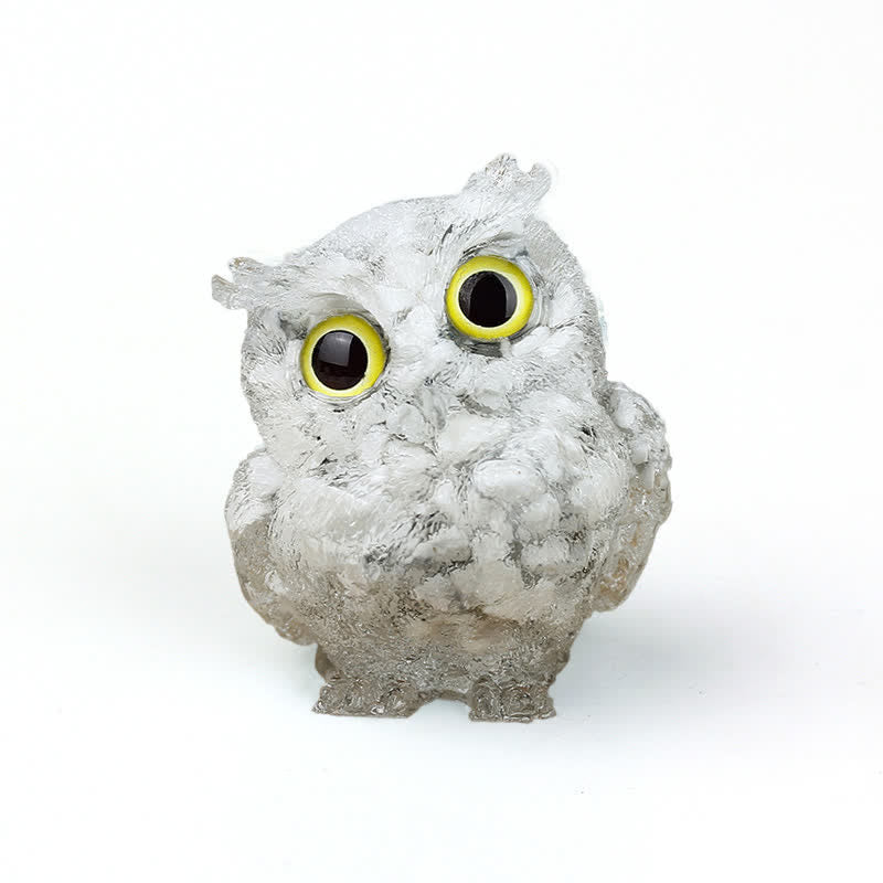 Olivenorma Wise Guardian Crystal Owl  Figurine Gemstone Decoration - White Turquoise - 2.08''(L) * 1.57''(W) * 1.45''(H) - image 65