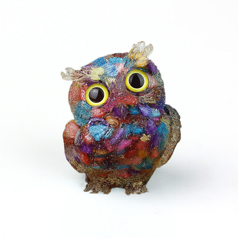 Olivenorma Wise Guardian Crystal Owl  Figurine Gemstone Decoration - Colorful Narce - 2.08''(L) * 1.57''(W) * 1.45''(H) - image 72