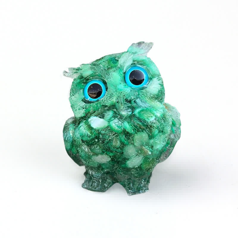 Olivenorma Wise Guardian Crystal Owl  Figurine Gemstone Decoration - Malachite - 2.08''(L) * 1.57''(W) * 1.45''(H) - image 77
