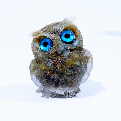 Olivenorma Wise Guardian Crystal Owl  Figurine Gemstone Decoration - Labradorite#Blue Eye - 2.08''(L) * 1.57''(W) * 1.45''(H) - image 90