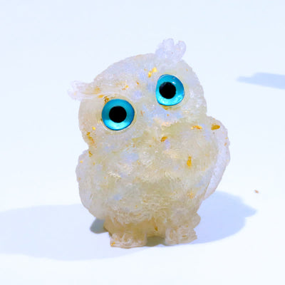 Olivenorma Wise Guardian Crystal Owl  Figurine Gemstone Decoration - Opal#Blue Eye - 2.08''(L) * 1.57''(W) * 1.45''(H) - image 23
