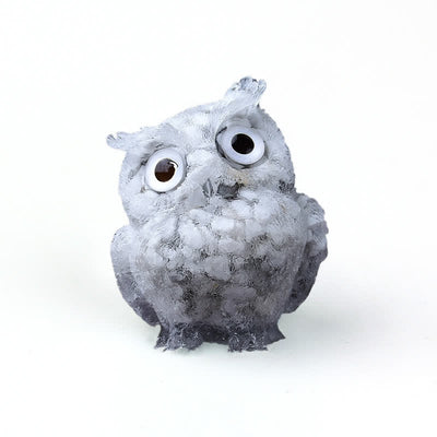 Olivenorma Wise Guardian Crystal Owl  Figurine Gemstone Decoration - White Turquoise#White Eye - 2.08''(L) * 1.57''(W) * 1.45''(H) - image 66