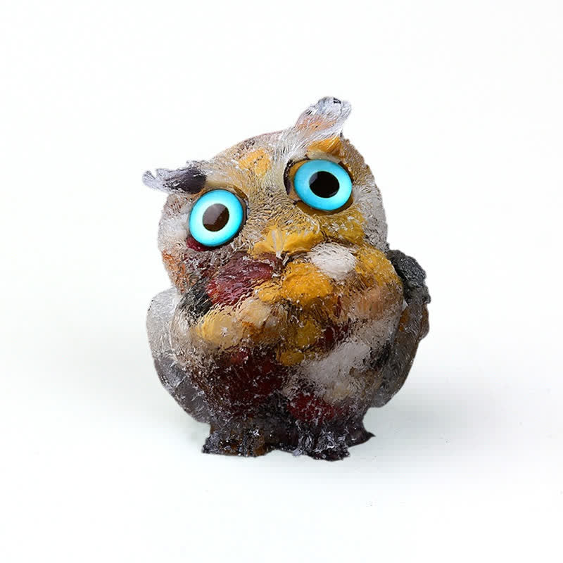 Olivenorma Wise Guardian Crystal Owl  Figurine Gemstone Decoration - image 71