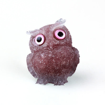 Olivenorma Wise Guardian Crystal Owl  Figurine Gemstone Decoration - image 95