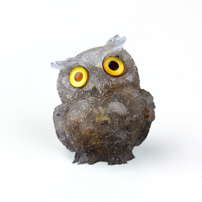 Olivenorma Wise Guardian Crystal Owl  Figurine Gemstone Decoration - image 93