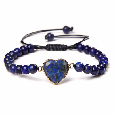 Olivenorma Heart Emperor Stone Natural Quartz Healing Braided Bracelet