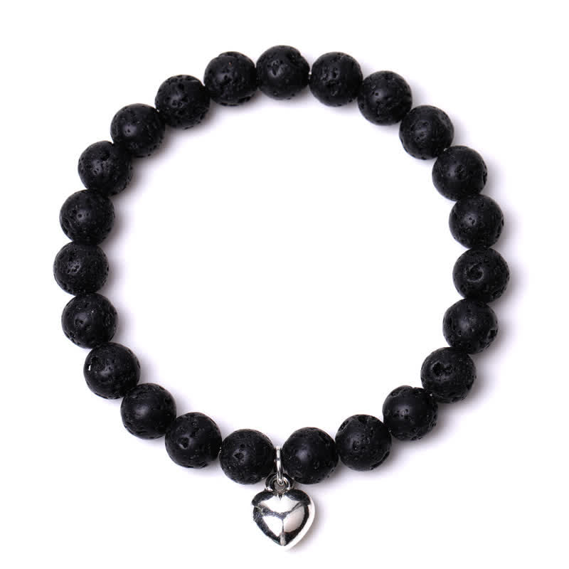 Olivenorma Heart Natural Stone Quartz Healing Balance Bracelet