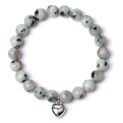 Olivenorma Heart Natural Stone Quartz Healing Balance Bracelet