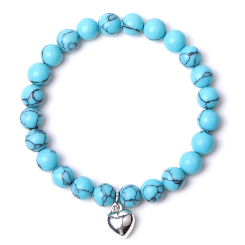 Olivenorma Heart Natural Stone Quartz Healing Balance Bracelet